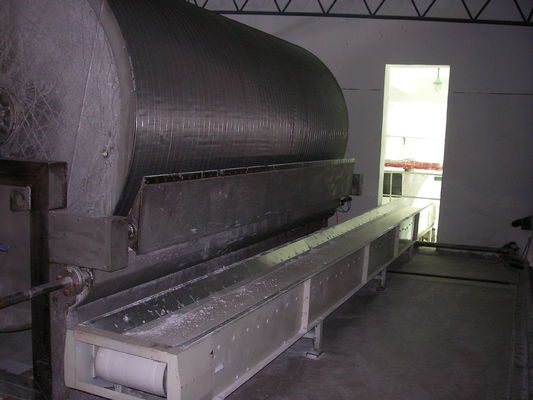 SS304回転式真空のサツマイモの澱粉機械フィルター澱粉の排水機械